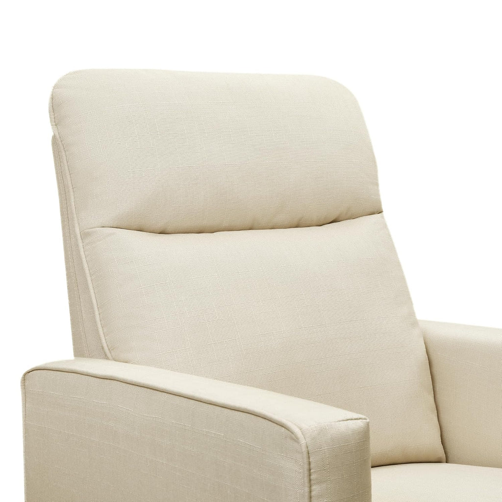 DaVinci Gabby Pillowback Swivel Glider in Natural Oat, Greenguard Gold & CertiPUR-US Certified