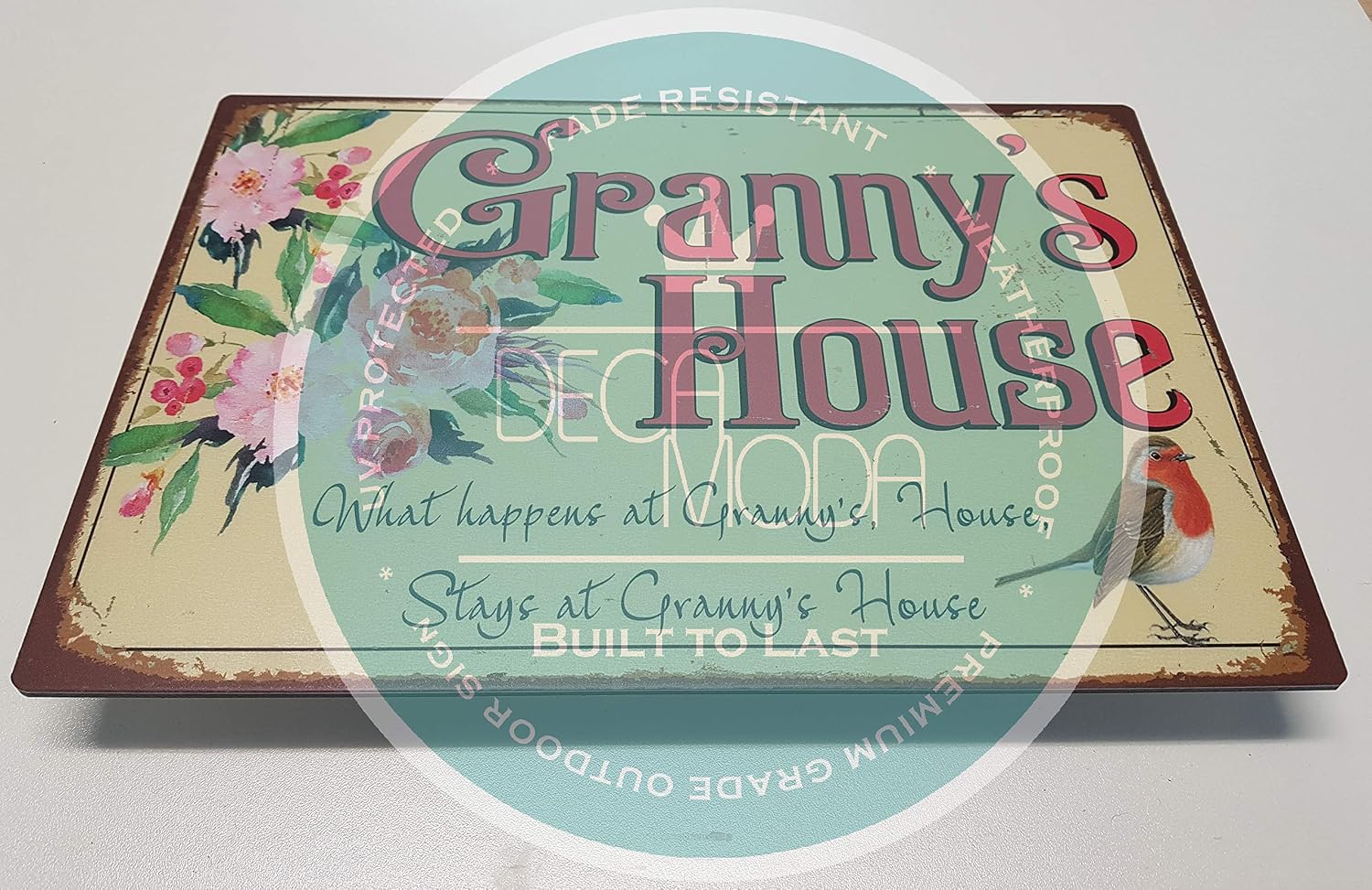 Gift for GaGa, GaGa's House Sign, GaGa Gifts, Gift Ideas, GaGa, Durable Signs, GaGa's House Signs, UV Protected Printed Brushed Aluminum, GaGa's House, Matt Finish, 12 x 8 inches