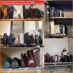 Yieach 2 Pack Purse Dividers for Closet - Adjustable Closet Purse Organizers and Storage Rack,Acrylic Clear Shelf Dividers for Closet Organization,Towel,Pocketbook,Wallet,Bag Shelf,Clutch Organizer
