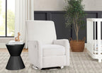 Delta Children Nest Nursery Swivel Recliner - Fabric is GREENGUARD Gold Certified and Oeko-TEX Standard 100 - Upholstered in a Unique Chenille Yarn for Blanket Like Softness, Oyster
