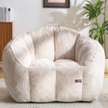 Royal Windsor Giant Bean Bag Chairs for Adults, 47 Inch Oversized Bean Bag Couch with Armrests, Lazy Floor Lounge Sofa Comfy Reading Chair for Living Room, Bedroom & Dorm, Beige
