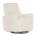 Evolur Holland Upholstered Plush Seating Glider Swivel, Glider Chair for Nursery in Thunder, Modern Nursery Glider, Tool-Free Assembly, Easy to Clean, Environmentally Conscious Glider