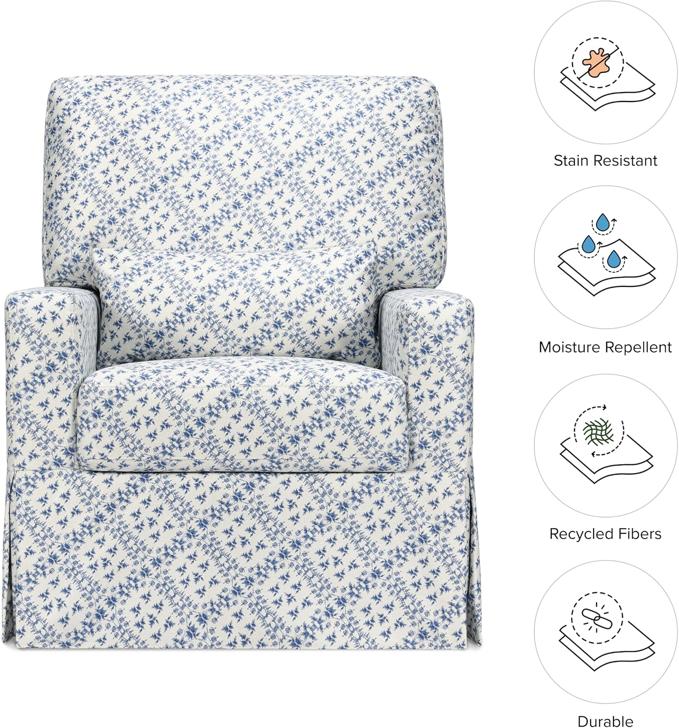 Sarah Flint x Namesake Crawford Swivel Glider in Eco-Performance Fabric | Water Repellent & Stain Resistant