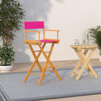 Casual Home 230-05/021-30 Director Chair 30" - Bar Height Honey OakFrame/Magenta Canvas