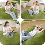 3FT Bean Bag Chairs Teardrop Bean Bag Chair for Adults Beanbag Chair with Memory Foam Filled Machine Washable Cover for Living Room, Bedroom