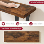 2 Tier Narrow Console Table, 31.5'' Entryway Table, Rustic Brown | Industrial Console Table with Storage, Thin Entryway Table for Foyer, Entrance, Hallway, Living Room, Corridor, Office