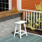 Westin Outdoors Laguna WO Home Furniture Patio Counter Stools Set of 2 PCS Outdoor Adirondack 24" in Saddle Bar Stools for Porch, Backyard, BarBQ, Party, Events (White), White