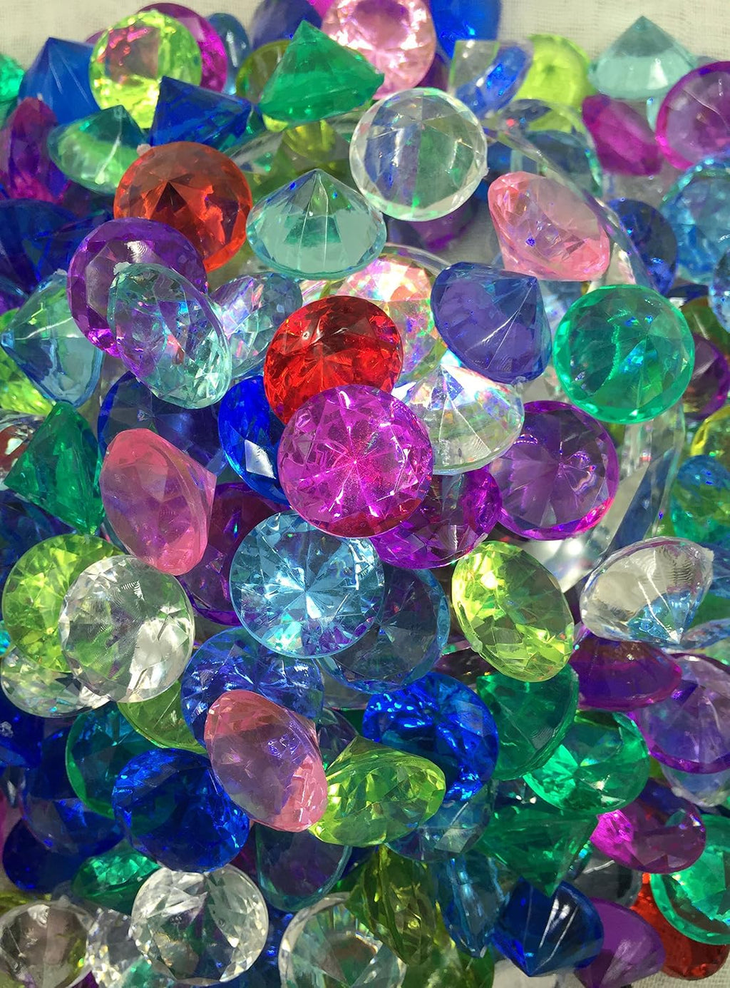 SunRise 480+ Pieces Multi-Colored Acrylic Diamond Shape Pirate Treasure Jewels for Party Decoration ,Event ,Wedding , Vase Fillers, Arts & Crafts