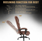 Gaming Chair, Office Chair with Inflatable Lumbar Support, Ergonomic Comfortable Wide Computer Chair with Footrest and Linked Soft Armrests, High Back 3D Enveloping Seat Cushion