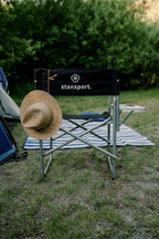 Stansport Directors Chair with Side Table, One Size, Black