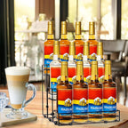 12 Bottles Coffee Syrup Rack Organizer, Coffee Syrup Stand Holder, 3 Tier Coffee Syrup Organizer for Coffee Bar Station, Wine Rack for Countertop, Bottle Display Shelf for Cocktail, Dressing