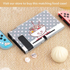 BelugaDesign Boba Dumpling Thumb Grips | Cute Cutecore Food Pork Bun Face Bubble Tea | Kawaii Japanese Button Joystick Cap Cover | Compatible with Nintendo Switch 1 Standard Lite OLED
