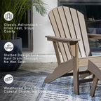 Signature Design by Ashley Sundown Treasure Outdoor Patio HDPE Adirondack Chair, Light Brown