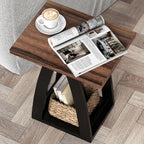 FROMJBEST End Table Set of 2, Side Table, Nightstand, Sofa Side Table with Shelf, Modern End Table for Living Room, Bedroom
