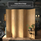 7 ft. Tall Reversible Bamboo Wave Screen - Burnt Bamboo