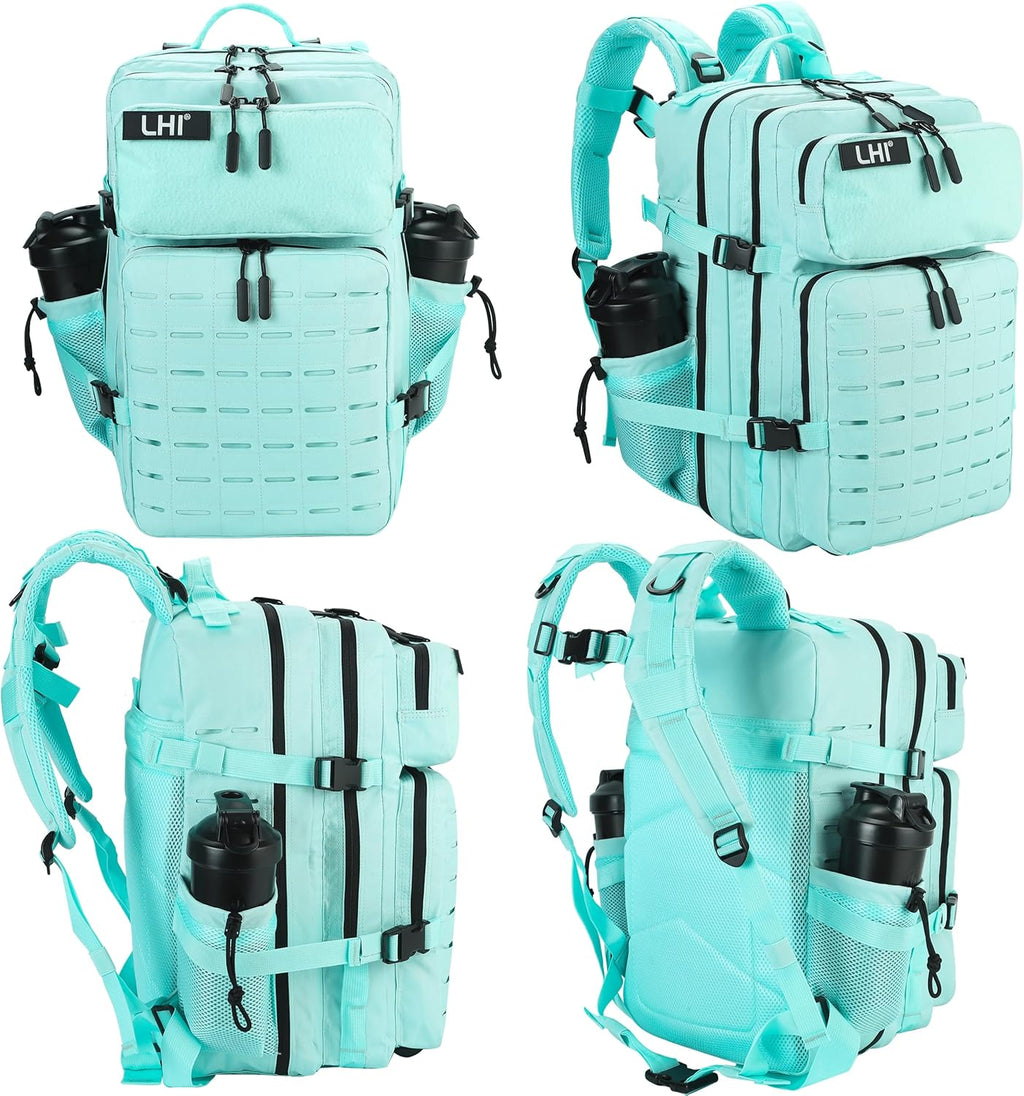 LHI Tactical Military Backpack for Men 25L/45L Large Molle Army Assault Pack 3 Day Hiking Rucksack With Bottle Holder