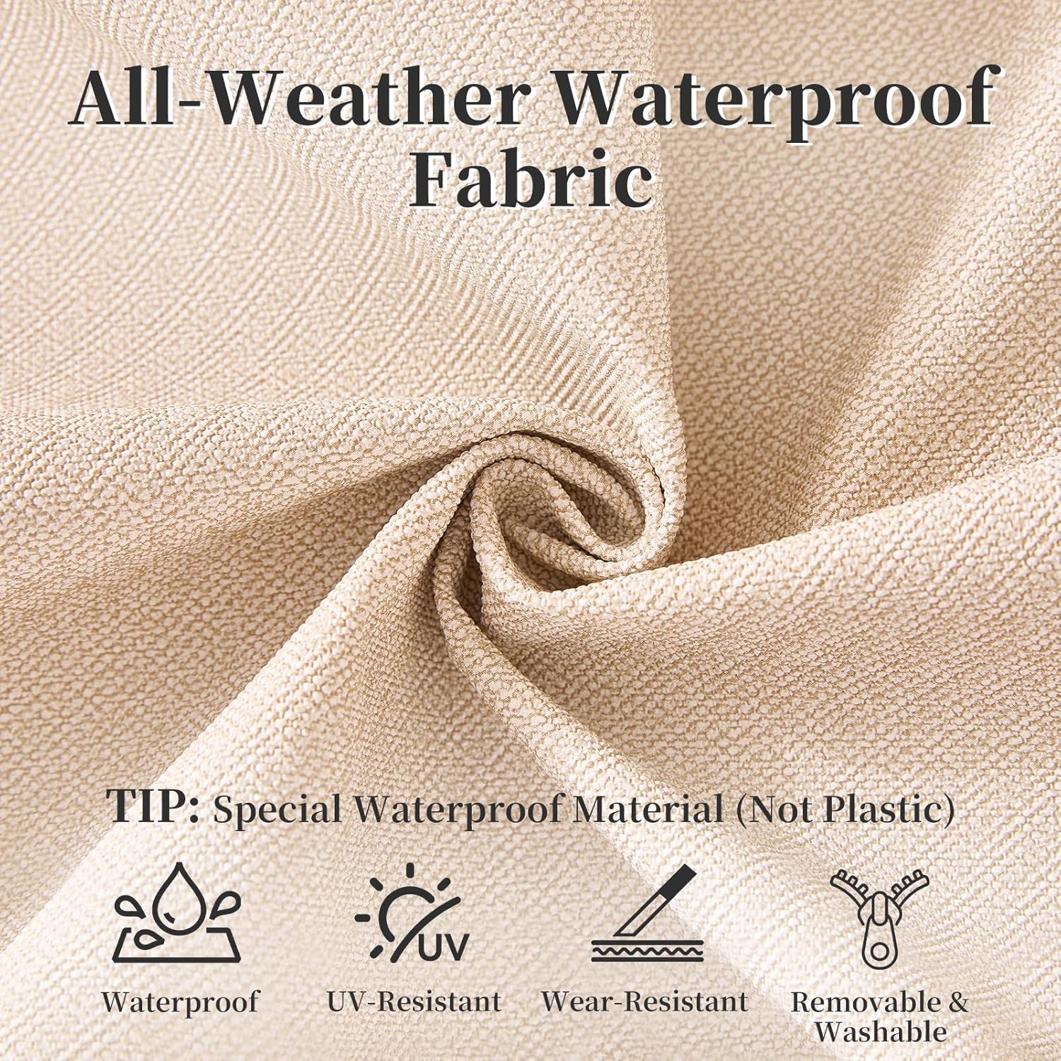Waterproof Custom Size Bench Cushions for Indoor Outdoor Furniture, Bay Window Seat Cushions Indoor, Custom Cushions for Breakfast/Reading Bench Nook/Dining Entryway Mudroom Bench, Anti-Slip/Scratch