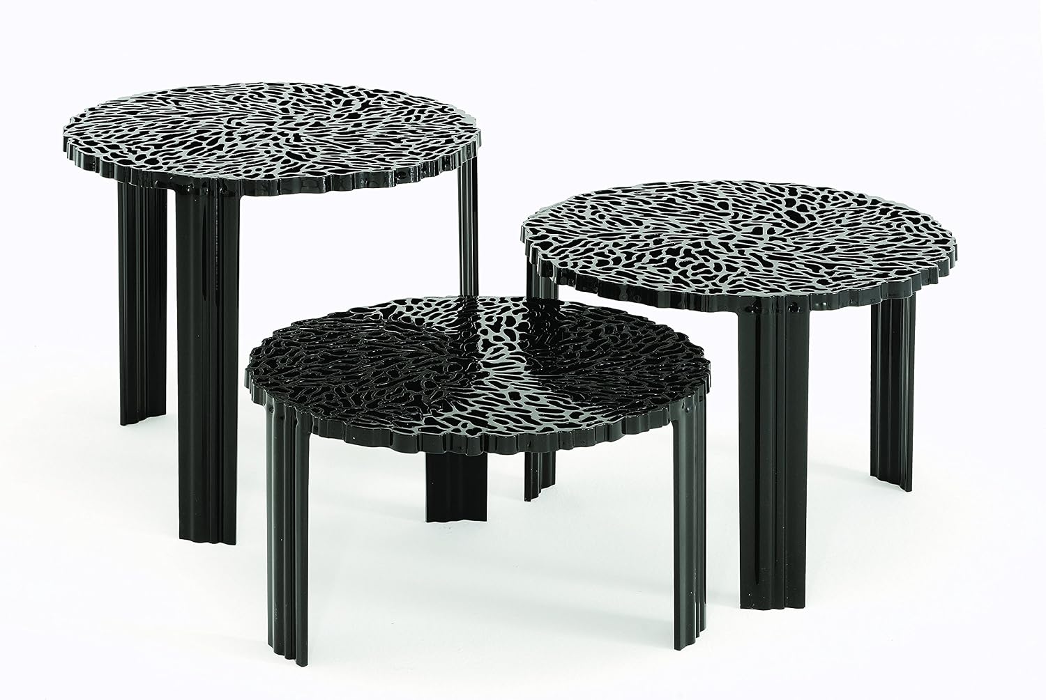 Kartell 8500/NE T-Table by Patricia Urquiola, Pack of 1, Matte Black