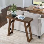 Alaterre Furniture Lawas Solid Wood Console Table - 36 Inch Modern Farmhouse Small Entryway Table - Easy Assembly Living Room Furniture for Behind The Couch, Entryway, or Hallway (Brown)