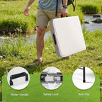 4 Foot Folding Table with Black Table Cloth- 3-Position Adjustable Height, Heavy Duty 400 lbs Capacity - Portable Folding Tables for Camping, Party, Indoor & Outdoor Use, 2 Pack