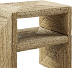 Crosley Furniture Marella Handwoven Banana Leaf End Table, Rattan Side Tables, Banana Leaf