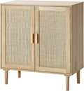VEVOR Sideboard Cabinet, Buffet Cabinet with 2 Magnetic Doors and Adjustable Shelves, Sideboard Buffet for Hallway, Entryway, Living Room, or Kitchen, Natural