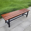 Patio Benches for Outdoors Solid Wood Seat More Stable and Durables not Easy to Shake Strong and Durables for Patio Lawn Balcony Yard Porch and Indoor(Dark Wood Grain,120cm/47in)