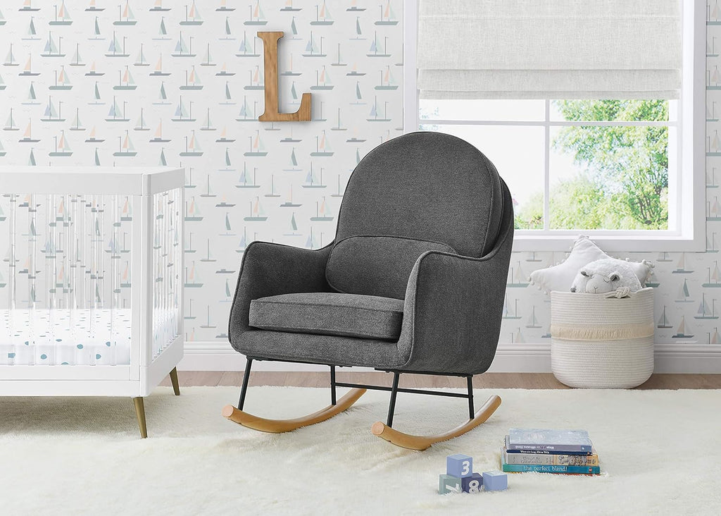 Delta Children Rocker Ella, Stone Grey