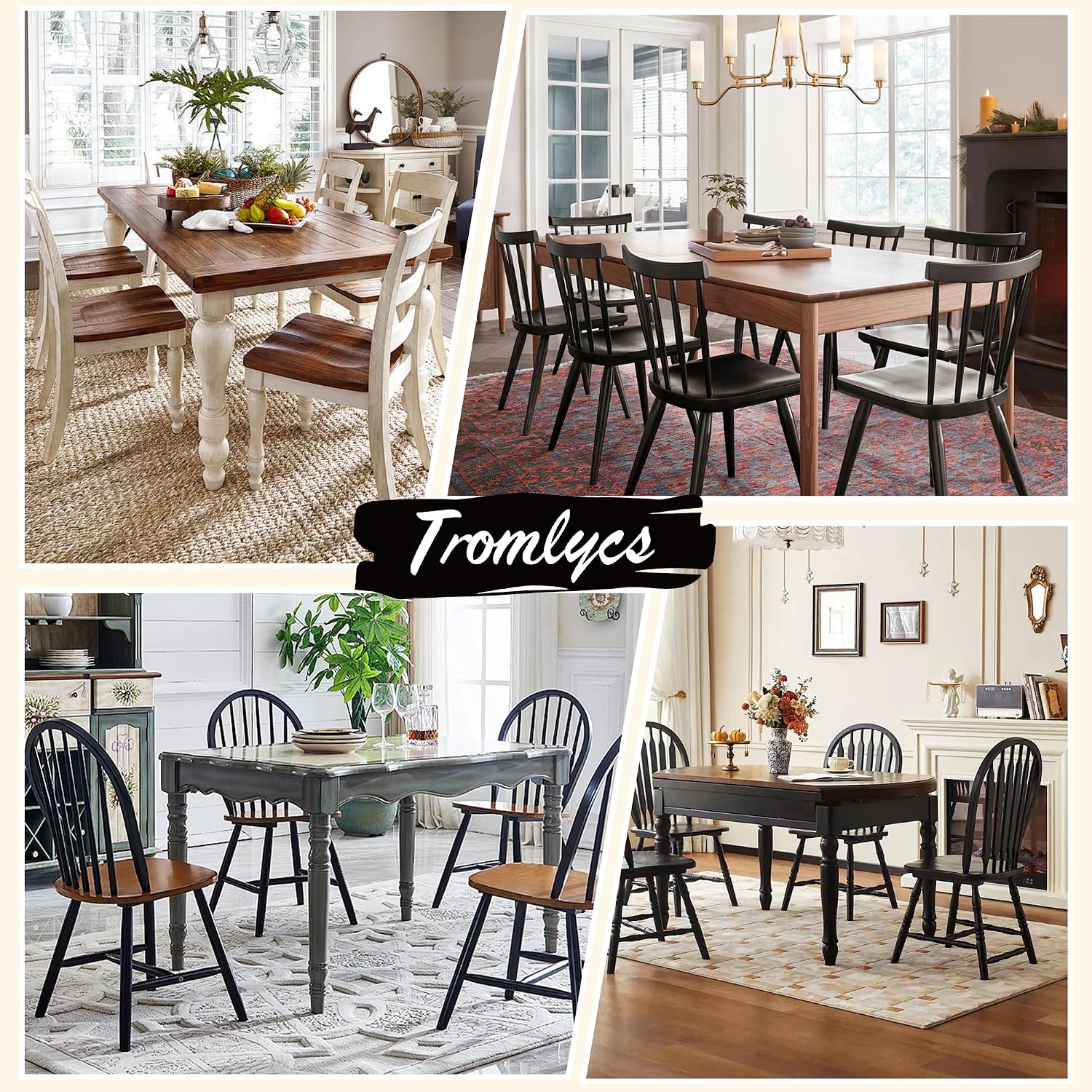Tromlycs Chair Cushions for Dining Chairs Kitchen Seat Cushions Room Set of 2 Pads with Ties Indoor Non Slip Office 18 x 18 Inch, Beige