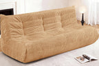 Bean Bag Chair,Giant Beanbag Chairs for Adults,Comfy Large Fireside Chair Lazy Sofa,Corduroy Bean Bag Lounger with Memory Foam Filled,Floor Sofa Couch for Home,Living Room (Khaki, 3-Seater)