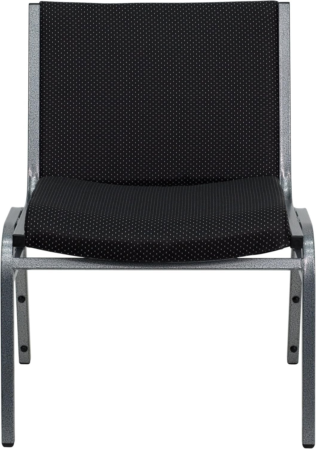 EMMA + OLIVER Big & Tall 1000 lb. Rated Black Fabric Stack Chair