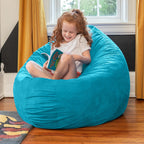 Jaxx Cocoon 4 Foot Bean Bag Chair and Crash Pad, Aqua