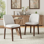 MALOL Wooden Dining Chairs Set of 2, Upholstered Kitchen & Dining Room Chairs with Thickened Wooden Legs, Farmhouse Side Chairs, Beige