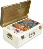 ELAN Beaten Brass style Metal storage Trunk