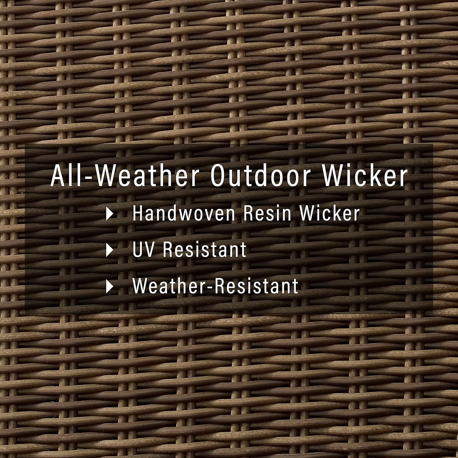 Crosley Furniture Bradenton Wicker Outdoor Ottoman Foot Rest for Patio, Deck, Porch, Brown with Navy Cushions