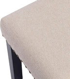 DUHOME Upholstered Entryway Bench, Fabric Bedroom Bench Ottoman Bench End of Bed Bench Dining Bench with Nailhead Trim Wooden Legs for Living Room Dining Room, Cream