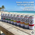 Funky Junque Bachelorette Party Favors Slim Can Cooler, Funny Bridesmaid & Bride Gifts for Girls Trip, Bridal Shower Decorations & Accessories, 12 oz Skinny Can Covers - Ain't No Laws - 10 Pack
