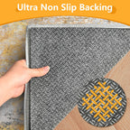 5x7 Non Slip Rug Pad Gripper, 1/4" Thick Cushioned Carpet Pads for Hardwood Floors, Felt and Silicone Backing, Under Area Rugs Anti Skid Mat Keep Rugs in Place