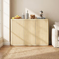 Garvee Fluted Sideboard Buffet Cabinet with Storage, Modern Accent Sideboard with Doors and Adjustable Shelves, Credenza Buffet Table Entryway Cabinets for Dining Living Room Kitchen Hallway