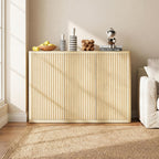 Garvee Fluted Sideboard Buffet Cabinet with Storage, Modern Accent Sideboard with Doors and Adjustable Shelves, Credenza Buffet Table Entryway Cabinets for Dining Living Room Kitchen Hallway