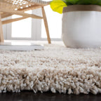 SAFAVIEH Hudson Shag Collection Area Rug - 6' x 9', Multi Ivory & Beige, Modern Trellis Design, Non-Shedding & Easy Care, 2-inch Thick Ideal for High Traffic Areas in Living Room, Bedroom (SGH281H)