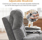 Korser Oversized Dual Motor Power Lift Recliner Chair for Elderly with Massage & Heat, Extra Wide Lift Chair with Adjustable Headrest, Electric Recliner with Storebox, Cupholder, USB, Type C, Grey
