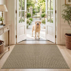 Door Mat Indoor Entrance 32x48, Non-Slip Washable Doormats Entry Way Mats, Dirt Resistant and Absorbent Welcome Mat, Easy Clean Low-Profile Doormat, Front Door, Inside Entrance, Beige