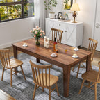 70-106" Expandable Dining Table, Wood Extendable Room Table, Long Kitchen Table for Dining Room