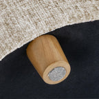 HomePop 19" Round Storage Ottoman - Cream Textural Woven