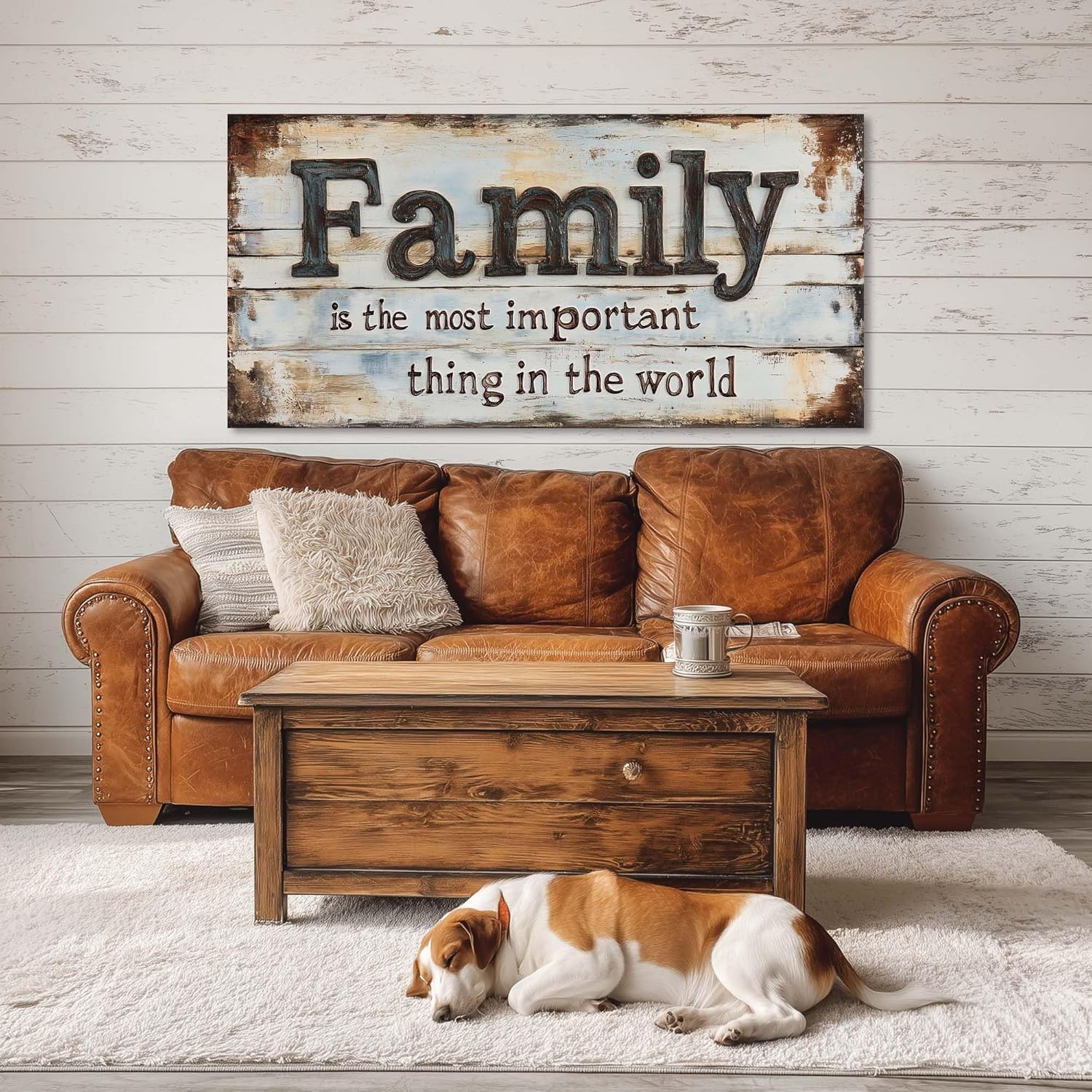 Ggaafet Retro Family Quotes Wall Art for Bedroom Canvas Painting Prints Family is the Most Important Thing in the World Rustic Farmhouse Art Deco Modern Artwork Office Kitchen Dining Room Decor