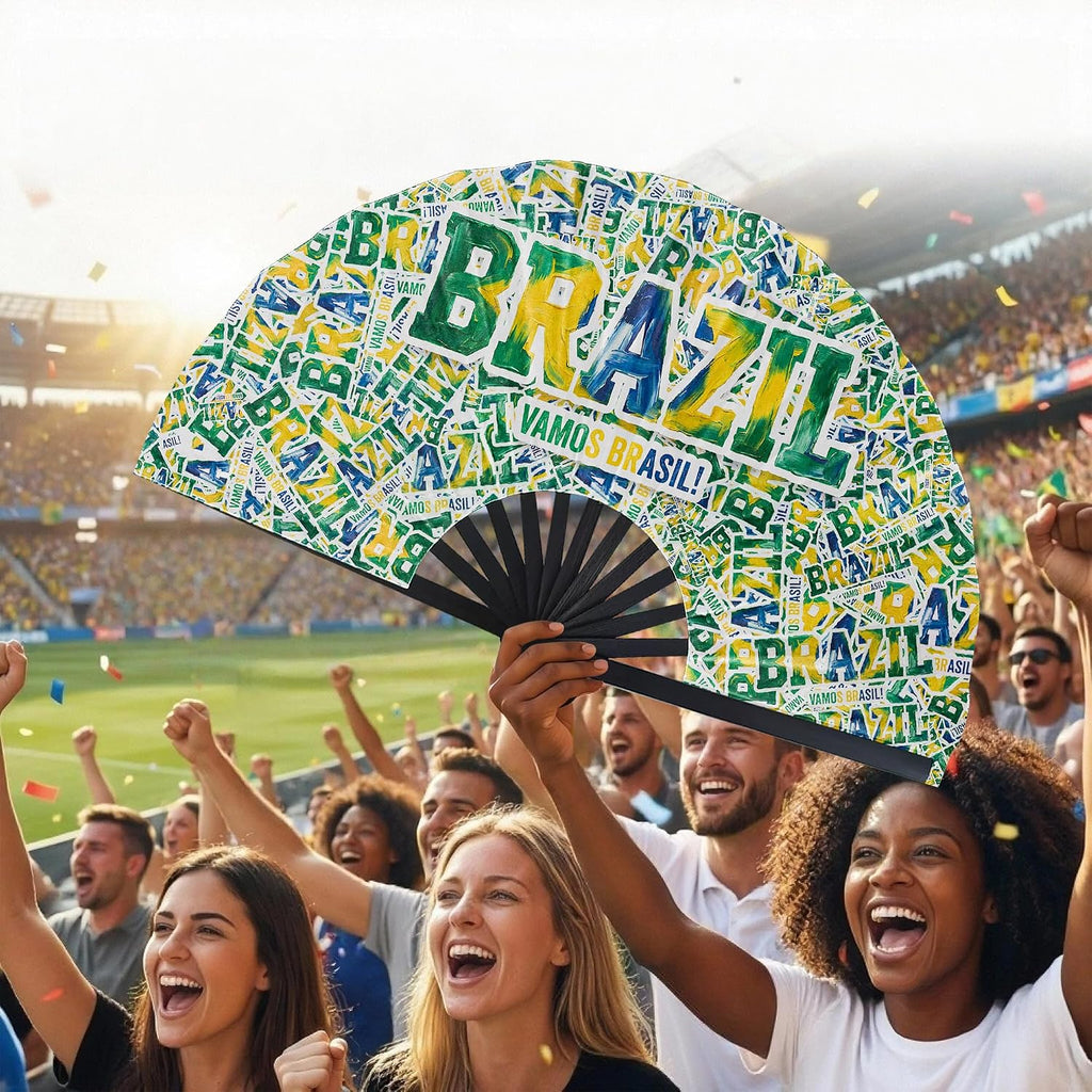 USA Folding Hand Fan 4th of July Outfits for Women World Soccer Cup 2026 Merchandise Patriotic Decorations