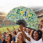 USA Folding Hand Fan 4th of July Outfits for Women World Soccer Cup 2026 Merchandise Patriotic Decorations