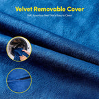 Bean Bag Chair 3ft Memory Foam Sack with Removable Velvet Cover, Ultra Soft Fabric, High Rebound Foam Filling, Portable Lazy Sofa for Adults & Teens, Navy Blue