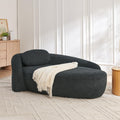 Full Foam Chaise Lounge Chair Indoor, Boucle Upholstered Boneless Chaise Lounge Sofa Bed, Right Facing Leisure Cloud Recliner Couches Sleeper Daybed for Living Room